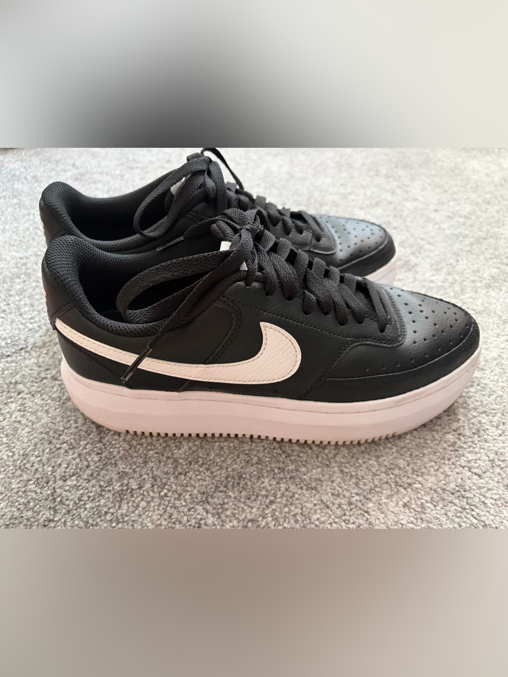 Nike Court Vision Alta LTR Black & White Women's Sneakers - Picture 3 of 8